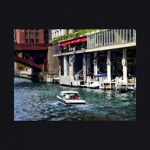 Chicago IL - Motorboat Near Dearborn Street Bridge by SusanSavad